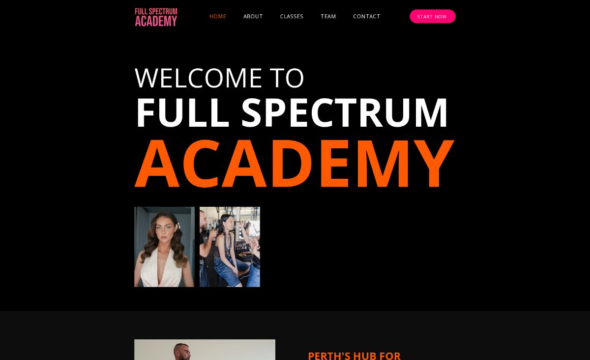 Full Spectrum Academy website