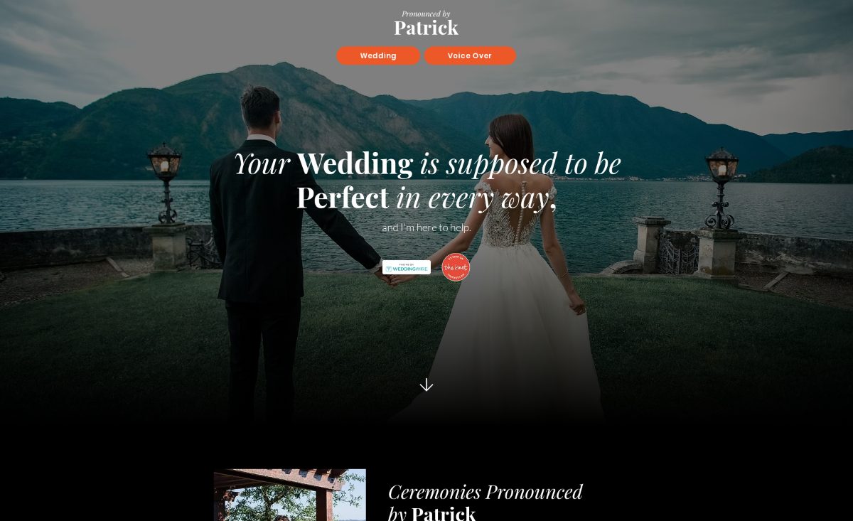 Patrick wedding ceremonies website