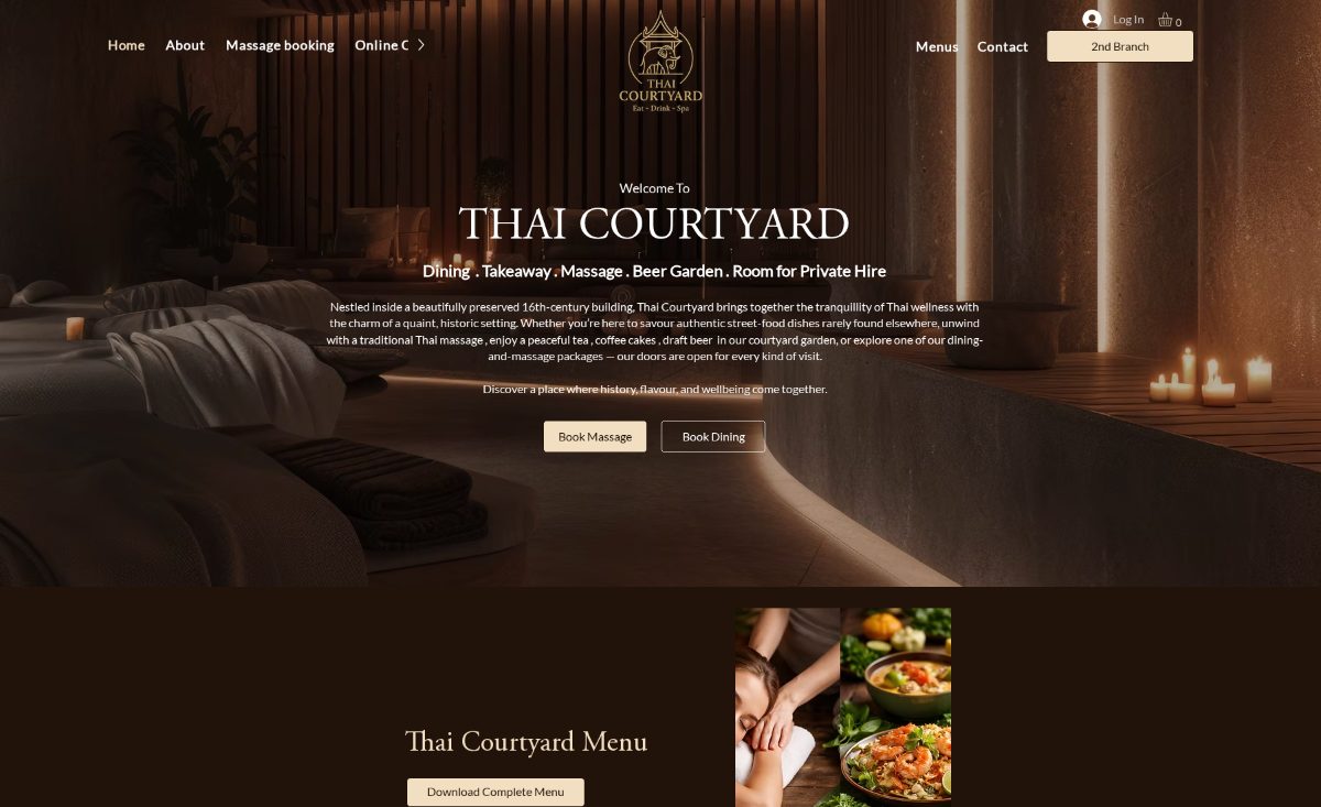 Thai Courtyard restaurant website